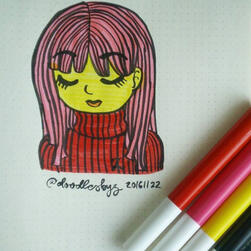 doodle using felt markers